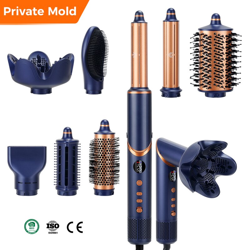 Hair Dryer Manufacturer - 6-in-1 Salon Ionic 1400W Gold Brushless DC Motor