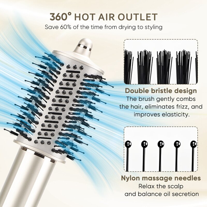 Hair Styling Tool Manufacturer - Professional 6-in-1 Hot Air Brush Automatic Curling