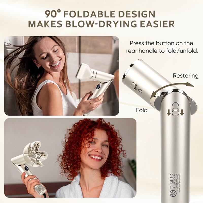 Hair Dryer Manufacturer - Professional ONULISS 8-in-1 Ionic Foldable 1400W 110,000 RPM