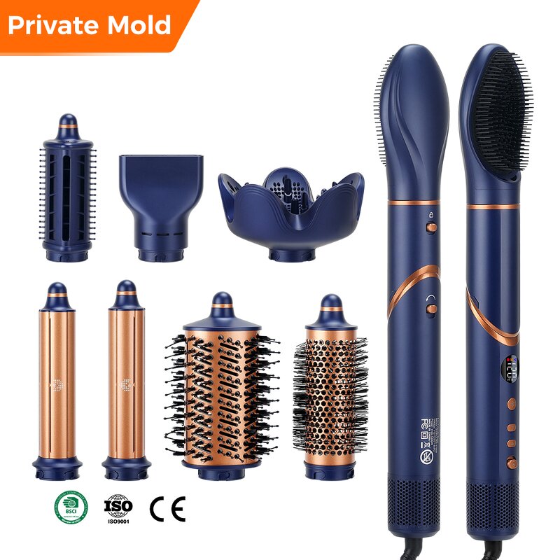 Hair Dryer Manufacturer - 6-in-1 Salon Ionic 1400W Gold Brushless DC Motor