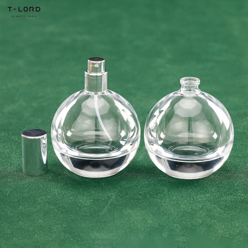 Wholesale 75ml Accept Custom Glass Perfume Bottles Transparent Glass Bottles with Spray Pump Perfume Empty Glass Bottle