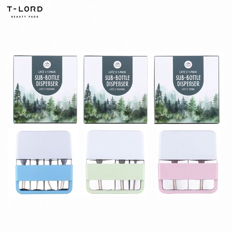 Pink Leak Proof Travel Kit Plastic Dispenser Shampoo Bottle Portable Cosmetic Storage Bottle Toiletries Skincare Kit Set