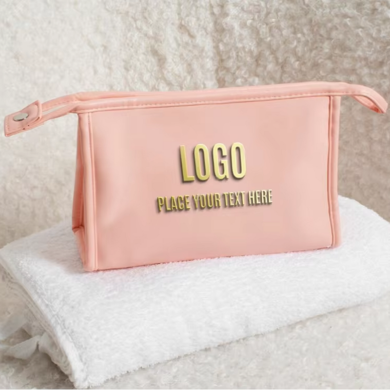 Triangle Shape Plastic Packaging Box Zipper Simple Design Candy Color Travel Toiletry Bag Wash Makeup Bag Promotion Storage