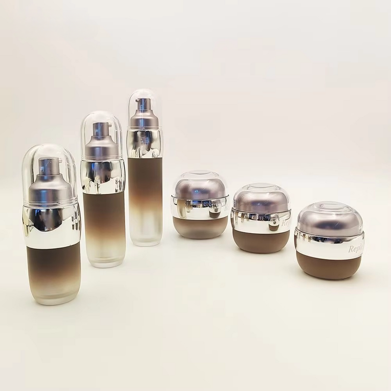 Cosmetic Jar Bottle Set Plastic Lotion Bottle with Pump Head for Skin Care Packaging Durable and Easy-to-Use Containers