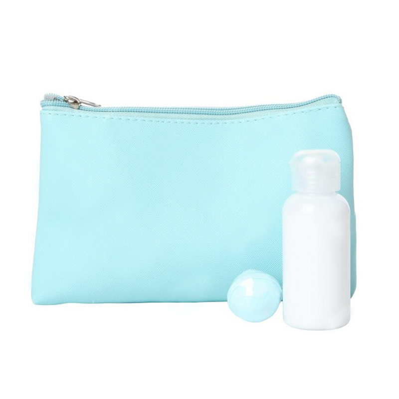 Women's Large Capacity Travel Makeup Pouch Custom Zipper Cosmetic Bag Made of PU Material