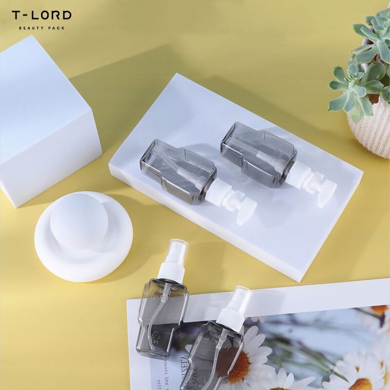 Pink Leak Proof Travel Kit Plastic Dispenser Shampoo Bottle Portable Cosmetic Storage Bottle Toiletries Skincare Kit Set