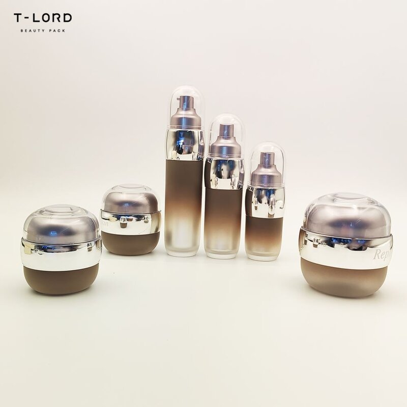 Cosmetic Jar Bottle Set Plastic Lotion Bottle with Pump Head for Skin Care Packaging Durable and Easy-to-Use Containers