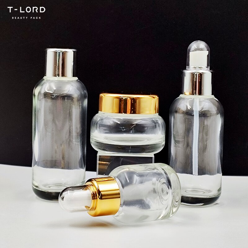 Thick Bottom Glass Oil Bottle Dropper Sealing Free Sample Carton Packaging Skin Care Cream Mascara Face Cream Hair-Freeze