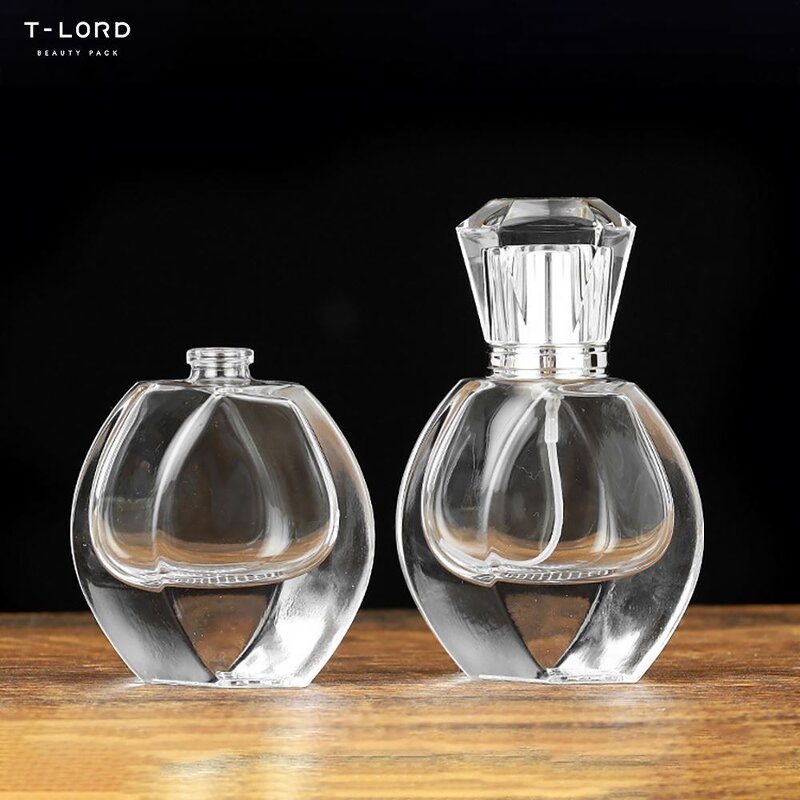 30ml Eco-Friendly Glass Perfume Bottle with Pump Cap Empty Cosmetic Packaging for Cosmetics and Fragrances