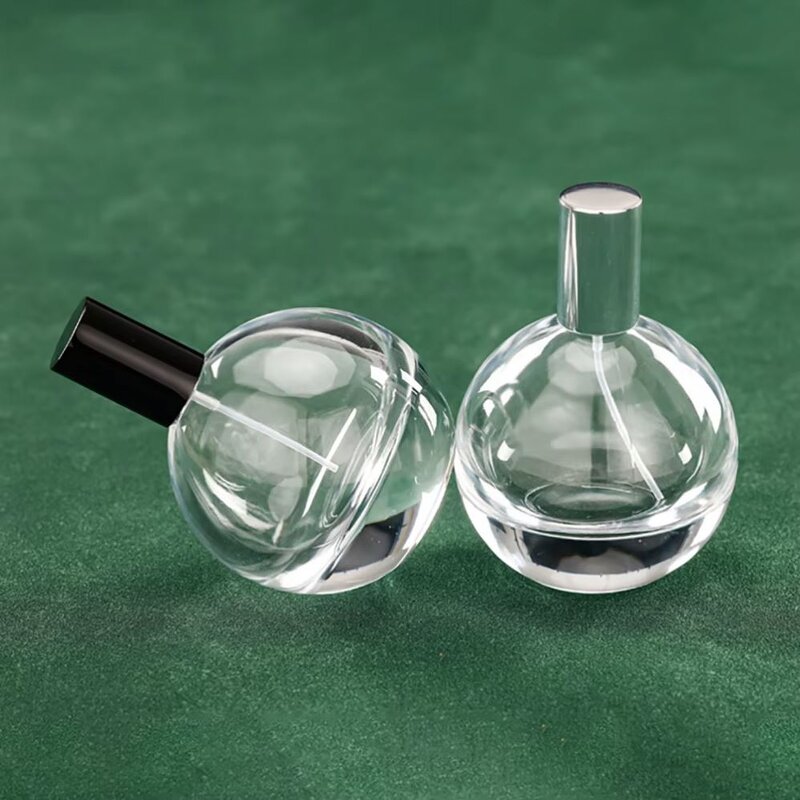Wholesale 75ml Accept Custom Glass Perfume Bottles Transparent Glass Bottles with Spray Pump Perfume Empty Glass Bottle