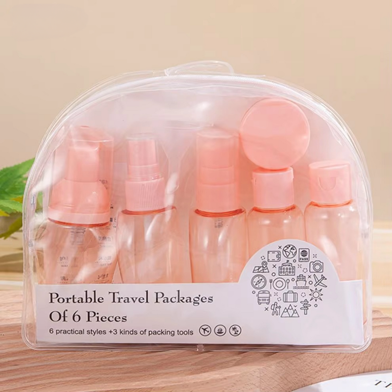 PET Pink Blue Skincare Kit Set Plastic Dispenser Shampoo Bottle Portable Bottle Leak Proof Travel Kit