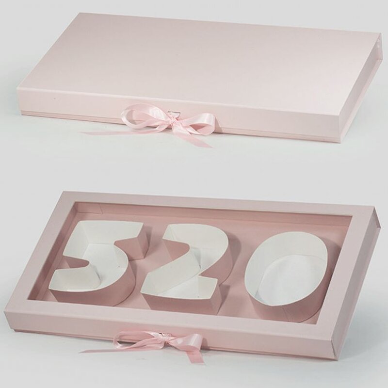 Wholesale Custom Design Ivory Board Gift Boxes Embossing Finish PVC Window Recycled Materials Custom Size for Gift Craft