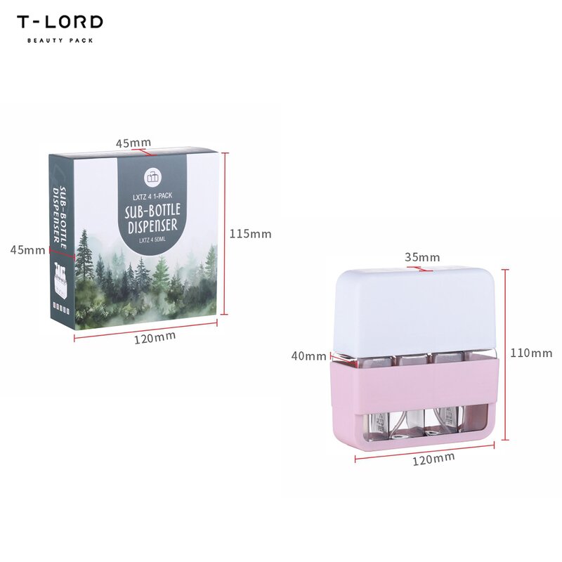 Customizable Screen Printing Travel Set Plastic Empty PET Bottles 500ml Roll Pump Shampoo Lotion Cream for Skin Care Serum