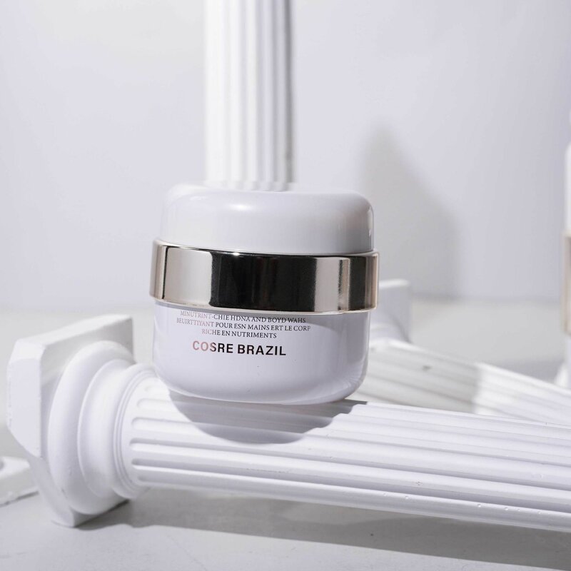 New Cosmetics Round Lid pink White 150ml Toner Lotion Glass Bottle 50g Face Cream Jar Sub-bottle Skin Care Product