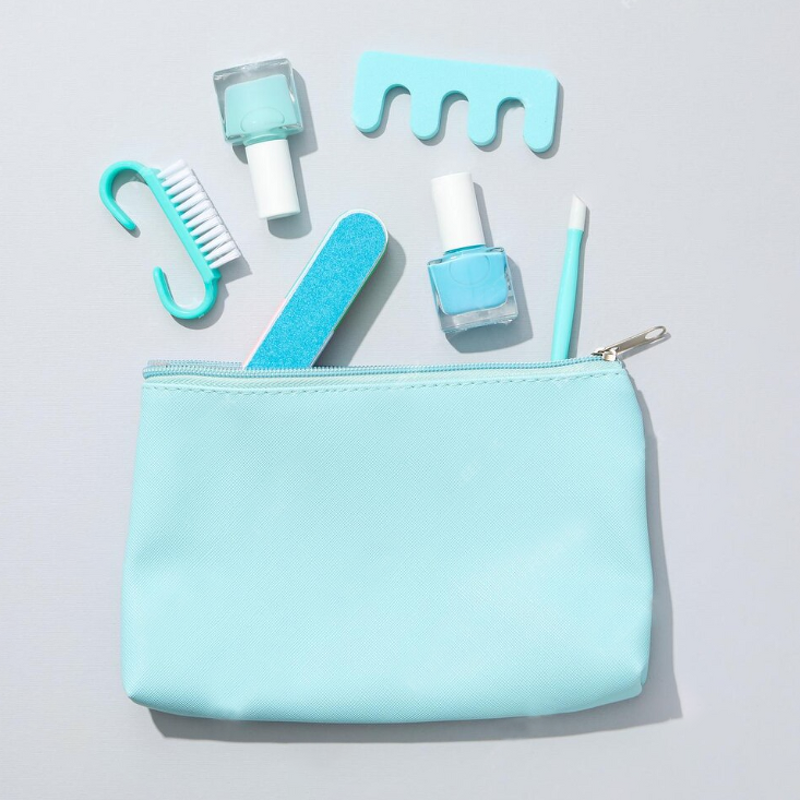 Women's Large Capacity Travel Makeup Pouch Custom Zipper Cosmetic Bag Made of PU Material