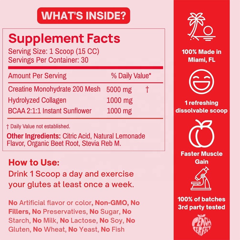 Creatine Powder Factory - Vegan Muscle Growth BCAA Powder