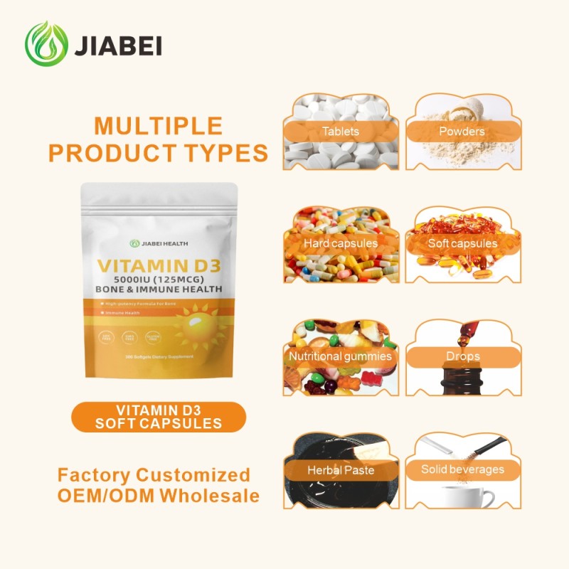 Vitamin D3 Capsules Manufacturer - ODM Overall Health Bone Support