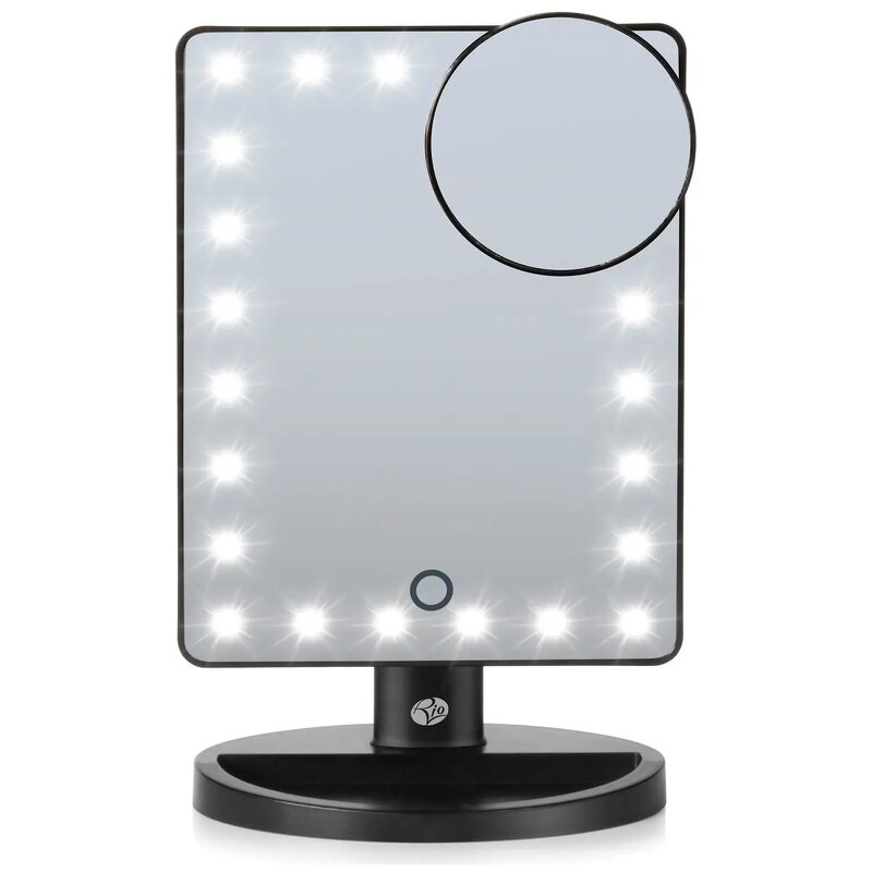 Rechargeable LED Makeup Mirror Manufacturer - Square Professional Travel Portable Touch Dimmable Tool