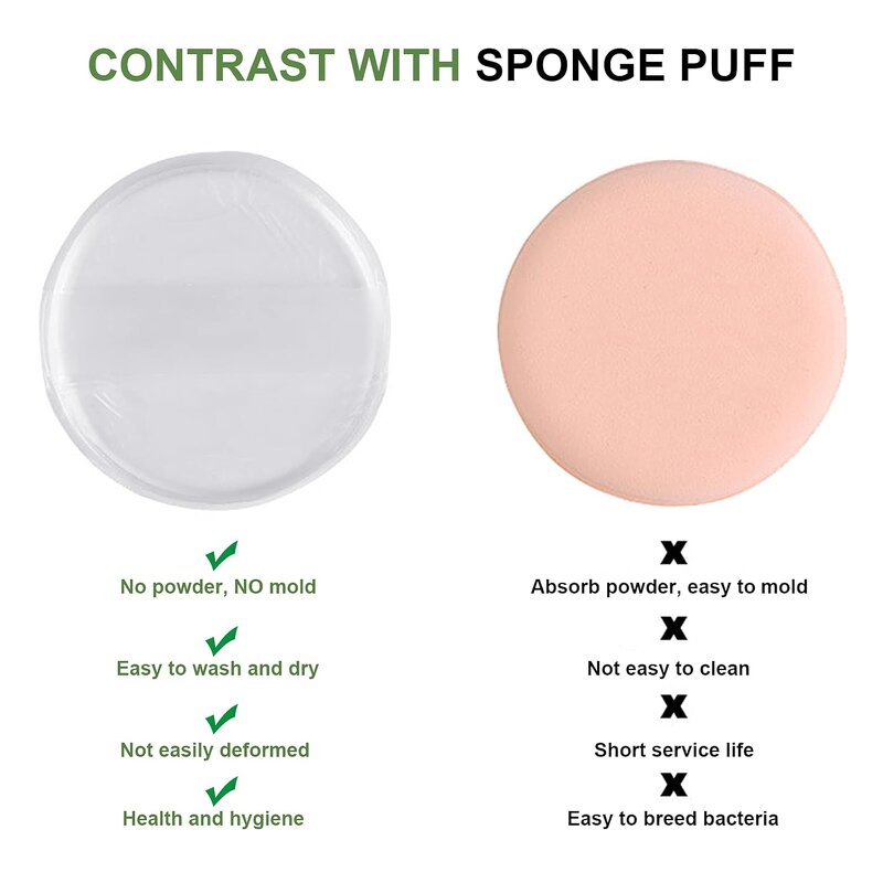 Silicone Makeup Powder Puff Manufacturer - Reusable Transparent Washable Non Irritating Foundation Tool