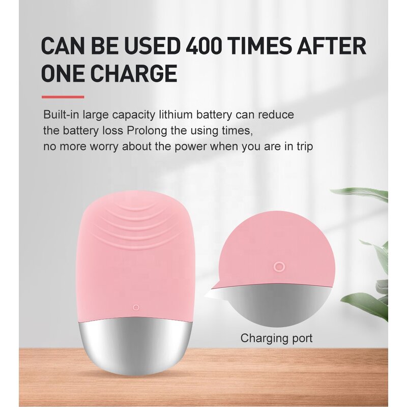 Ultrasonic Facial Cleanser Manufacturer - Skin Cleaner Waterproof Silicone Electric Pores Cleansing Tool