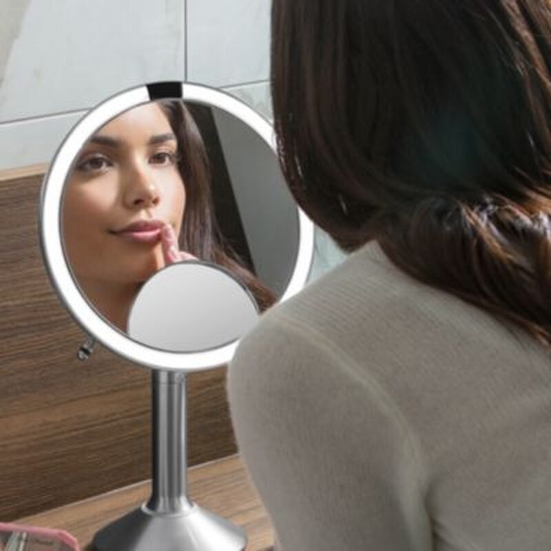 Automatic Flip LED Makeup Mirror Manufacturer - 8/10 Inch 1X/10X Magnification Standing Cosmetic Tool