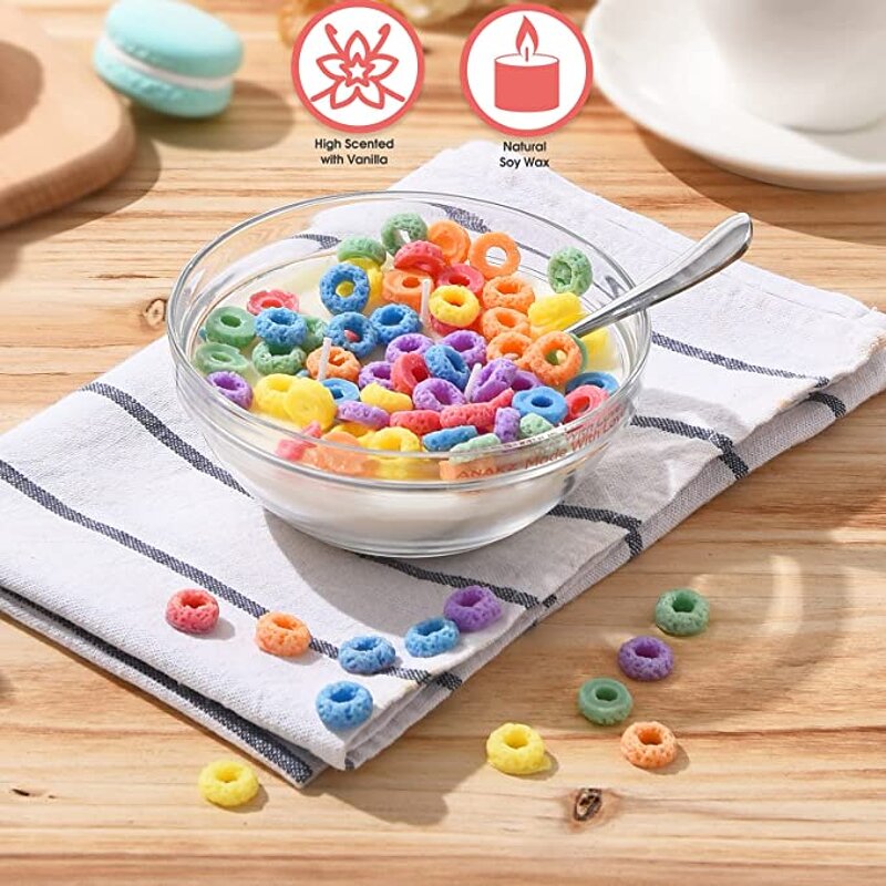 Cereal Scented Candle Jar Manufacturer - Unique Custom Home Fragrance Aromatherapy Food Candle Tool