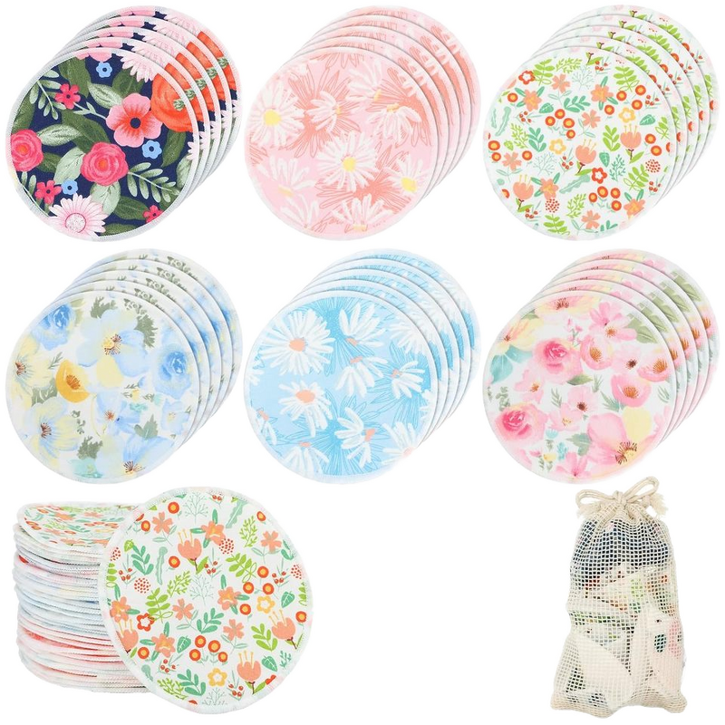 Reusable Nursing Pads Manufacturer - Sosation Floral Bamboo Breastfeeding Covers Wet Laundry Bag Tool