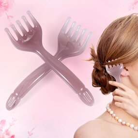 Five Tooth Comb Massager Manufacturer - New Handheld Resin Y-shaped Scalp Scratcher Relaxation Tool
