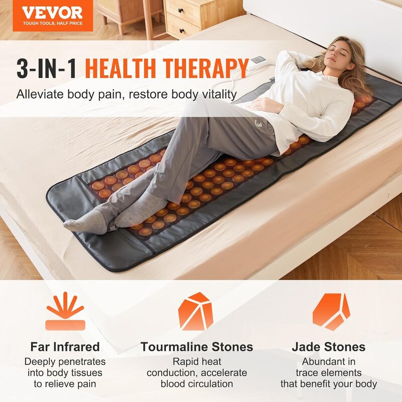 Jade Tourmaline Heating Pad Manufacturer - Wholesale Health Care Therapy Massage Mattress Tool