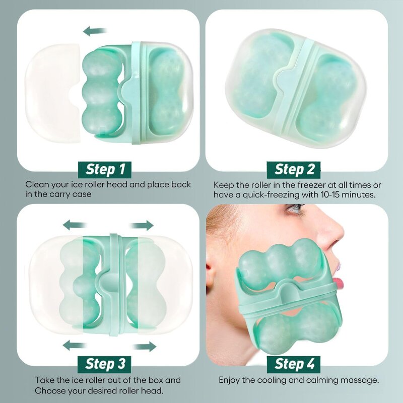 2 in 1 Ice Face Roller Manufacturer - New Trending Cold Massager Puffy Eyes Migraine Relief Tool