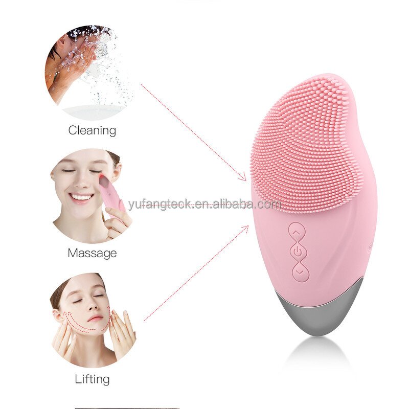 Ultrasonic Silicone Facial Brush Manufacturer - Whitening Beauty Device Pore Deep Cleaning Skin Care Tool