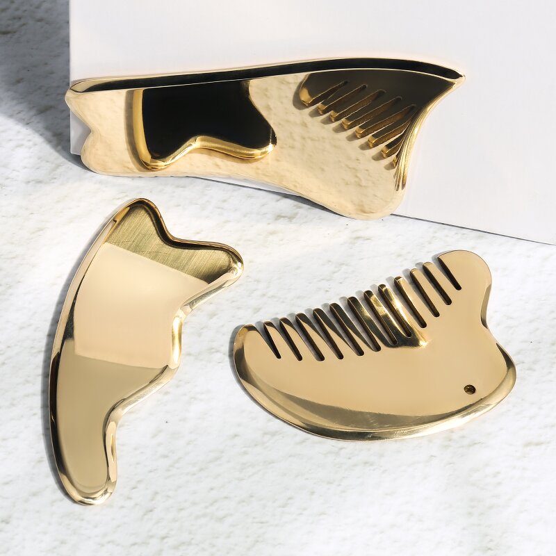 Solid Brass Gua Sha Tool Manufacturer - Metal Scraping Board Traditional Chinese Medicine Physiotherapy Tool