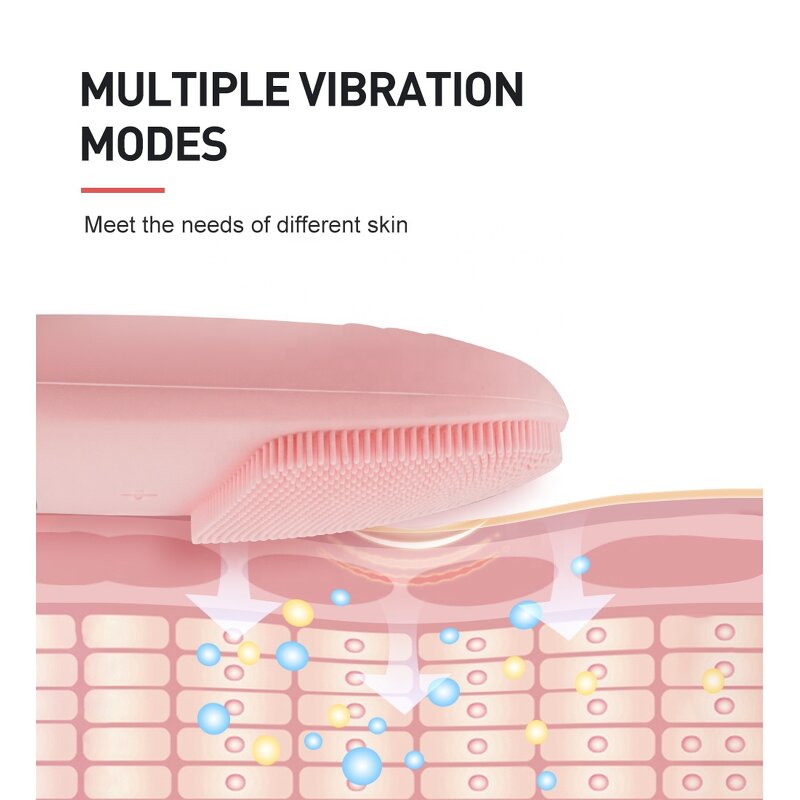 Ultrasonic Facial Cleanser Manufacturer - Skin Cleaner Waterproof Silicone Electric Pores Cleansing Tool