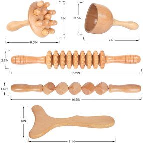 5-in-1 Wood Massage Set Manufacturer - Wholesale Muscle Pain Relief Body Shaping Office Home Tool