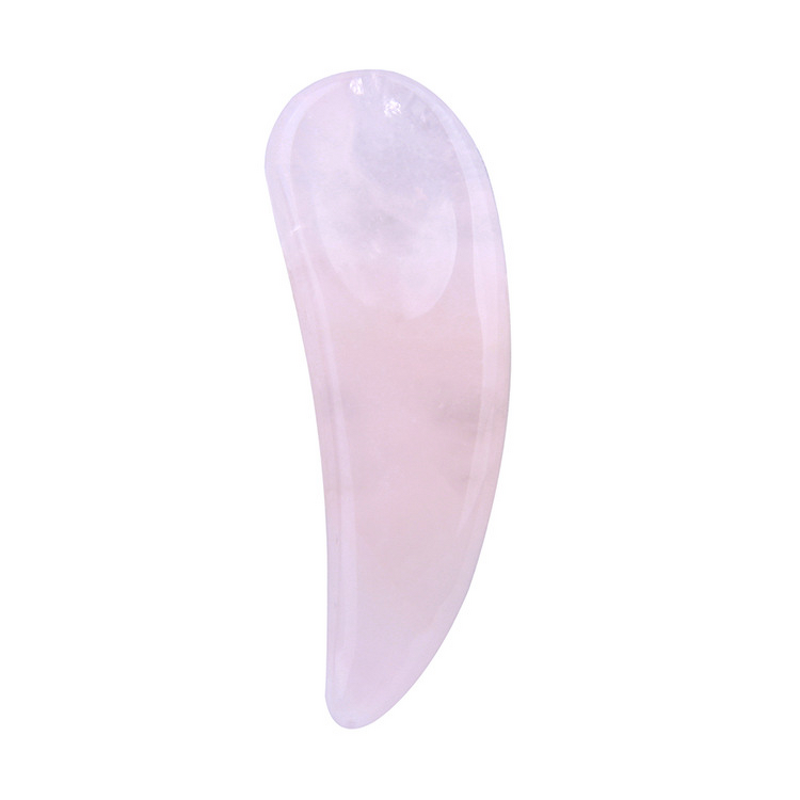 Crystal Cosmetic Spoon Manufacturer - Custom Reusable Rose Quartz Eye Cream Applicator Massage Tool