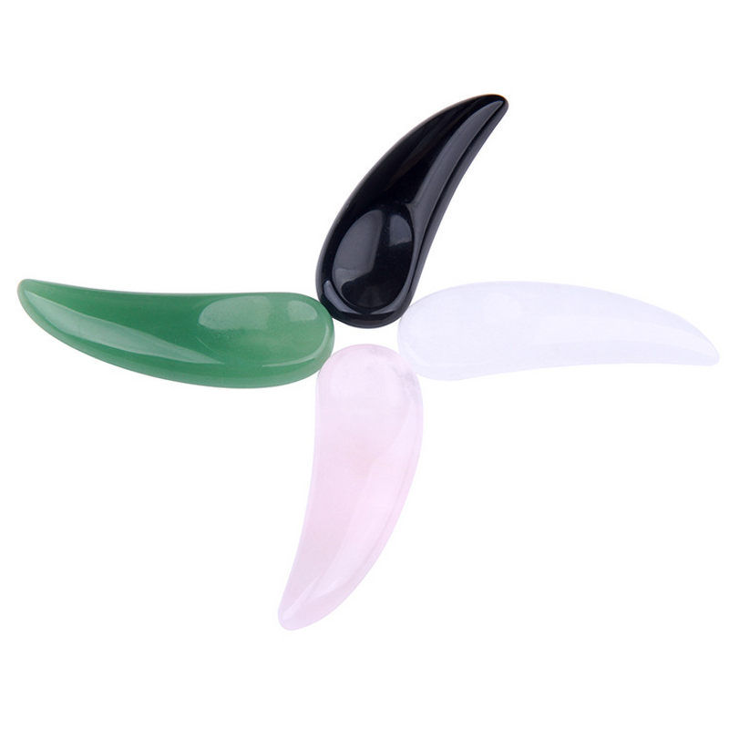 Crystal Cosmetic Spoon Manufacturer - Custom Reusable Rose Quartz Eye Cream Applicator Massage Tool