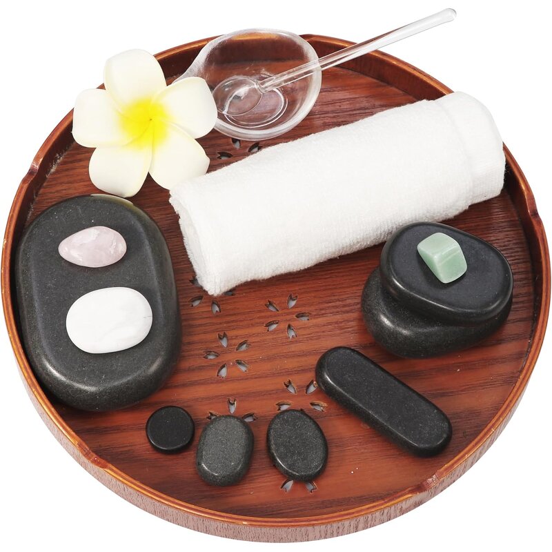 Basalt Lava Massage Stones Manufacturer - Hot Seller Natural Energy Spa Hot Stone Therapy Jade Roller Tool