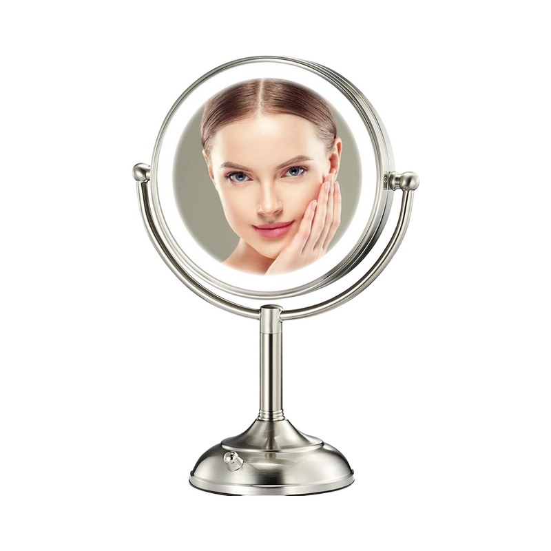 Double Sided LED Vanity Mirror Manufacturer - Wholesale Rechargeable 1X/10X Magnifying Desktop Tool