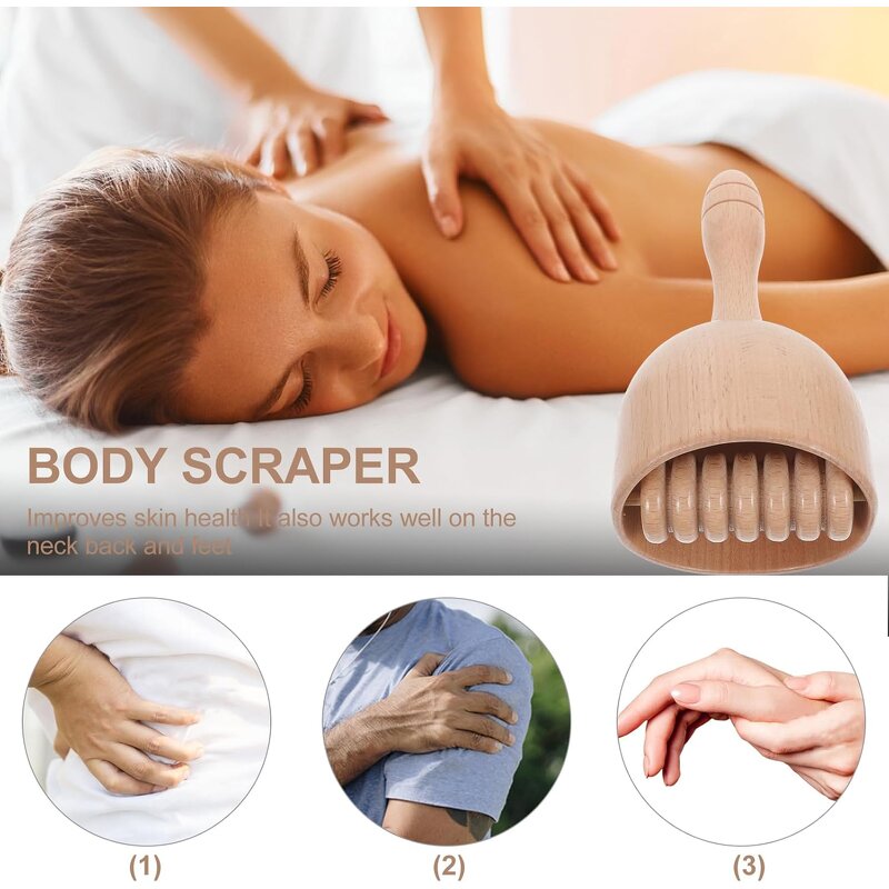 Wooden Body Massage Kit Manufacturer - Wholesale OEM Wood Therapy Back Massager Set Tool