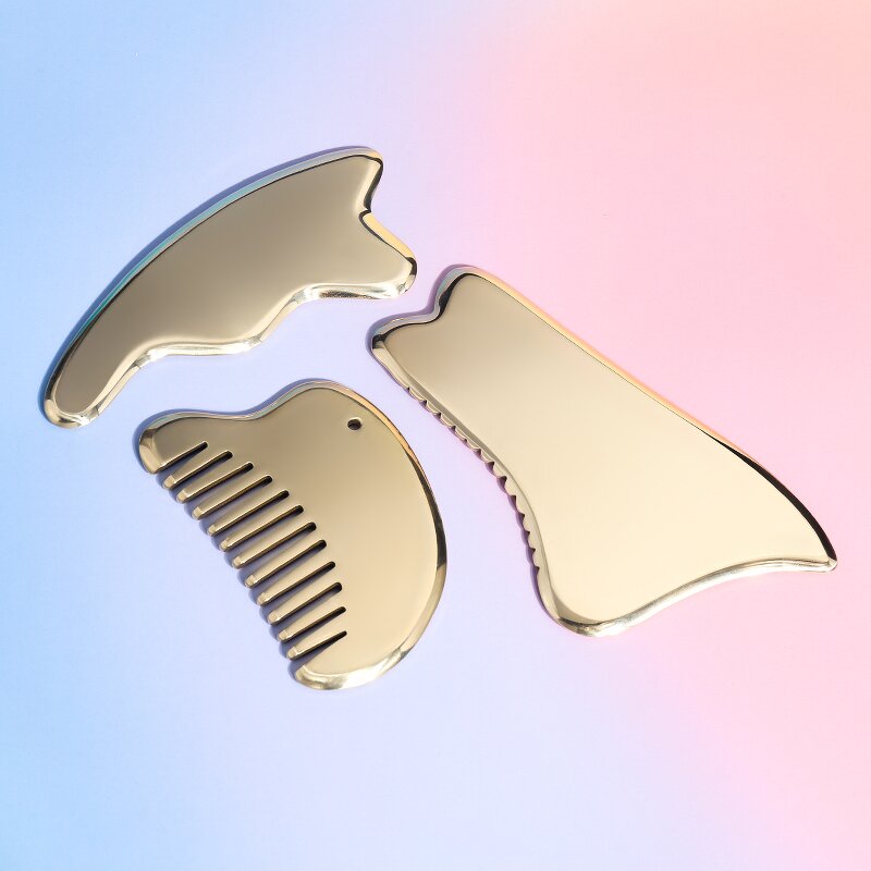 Solid Brass Gua Sha Tool Manufacturer - Metal Scraping Board Traditional Chinese Medicine Physiotherapy Tool