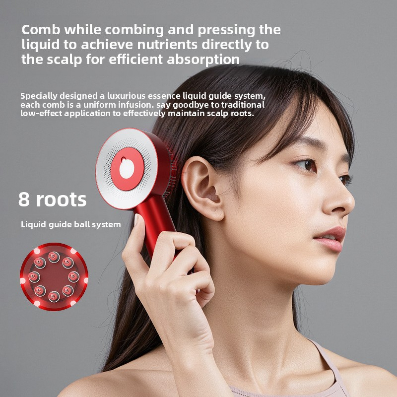 Infrared Red Light Scalp Massager Manufacturer - New Waterproof Microcurrent Laser Comb Hair Growth Tool