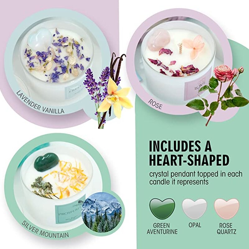 Crystal Scented Candle Gift Box Manufacturer - Custom Healing Home Atmosphere Fragrance Candle Tool