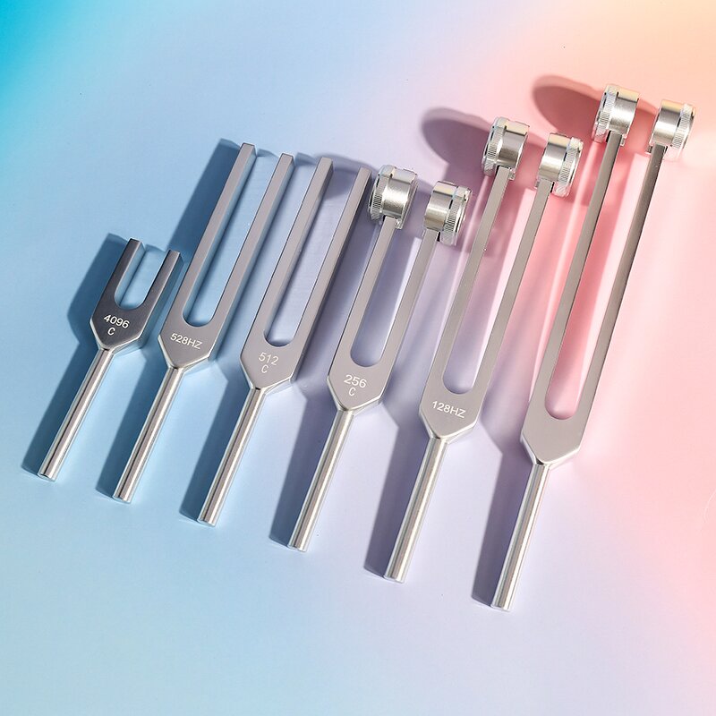 Cosmic Colored Tuning Forks Manufacturer - Custom HZ Chakra Weighted Healing Long Handles Activator Pouch Tool
