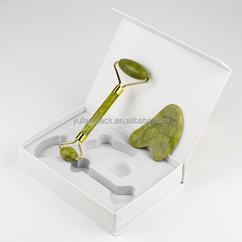 Anti-Cellulite Jade Roller Gua Sha Set Manufacturer - Wholesale Rose Quartz Custom Logo Home Massage Tool