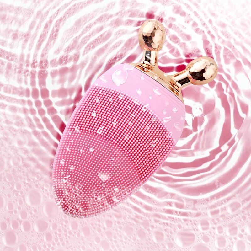 2 in 1 Electric Facial Brush Manufacturer - Mini Ball Roller Rechargeable Sonic Exfoliating Cleanser Tool