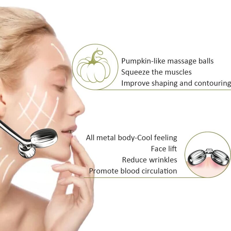 Gua Sha Facial Tools Set Manufacturer - OEM Cooling Stainless Steel Face Eye Sculpting Roller Tool