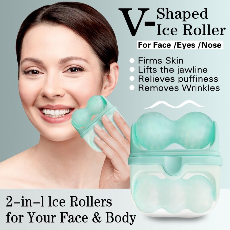 2 in 1 Ice Face Roller Manufacturer - New Trending Cold Massager Puffy Eyes Migraine Relief Tool