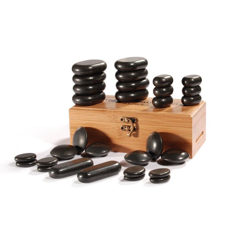 Basalt Massage Stone Set Manufacturer - New Fire Mountain Volcanic Essence Oil Heating Box Body Tool