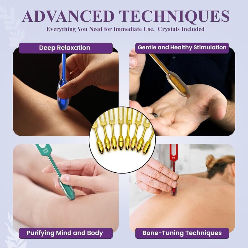 Crystal Boot Tuning Fork Set Manufacturer - Customizable Gemstone Sound Healing Biomagnetic Harmonization Tool