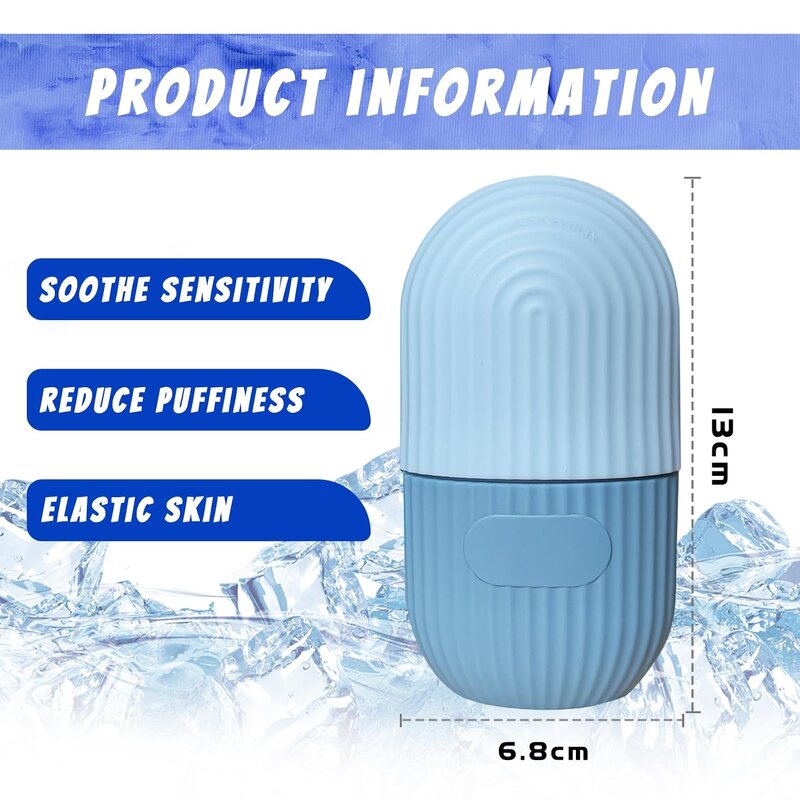 Silicone Ice Facial Roller Manufacturer - Reusable Jade Roller Skin Care Ice Holder Face Eye Mold Tool